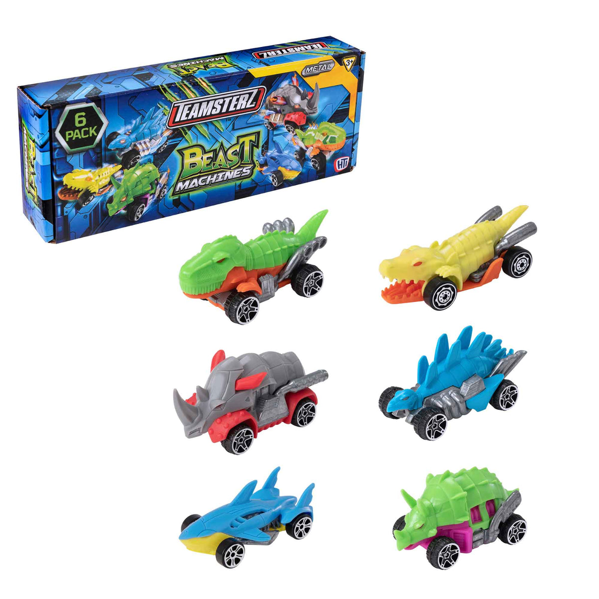 Teamsterz Beast Machine Car Play Set - 6 Cars Included Cars &amp; Transporters