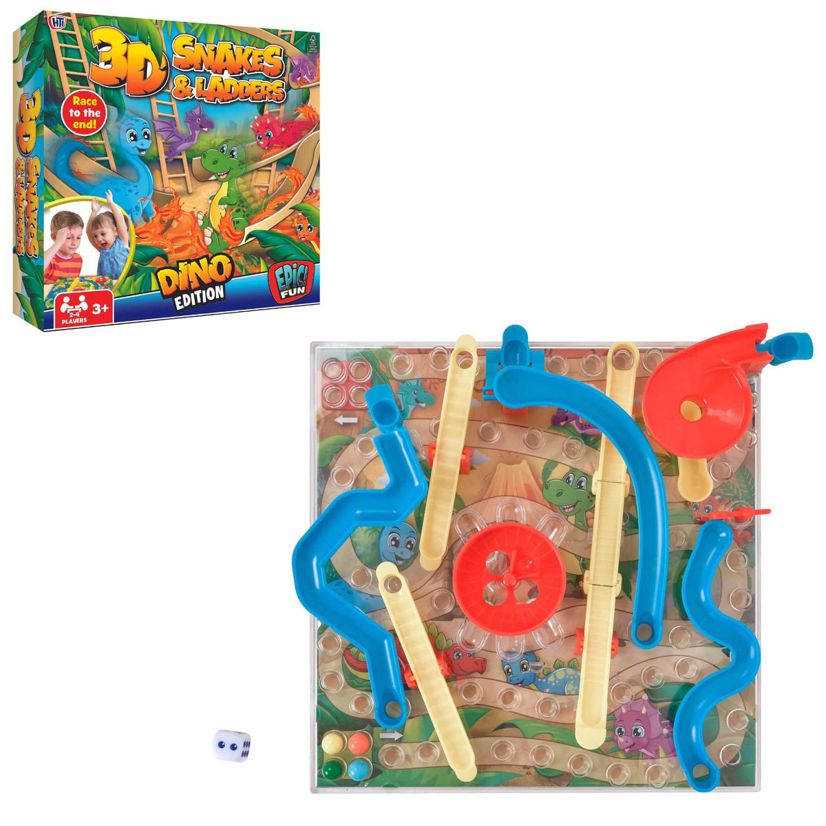 Snakes and Ladders Dinosaur Family Board Game, 3D toys, Educations games, jurassic park games, Strategy Game, Games night, Childrens dinosaur present