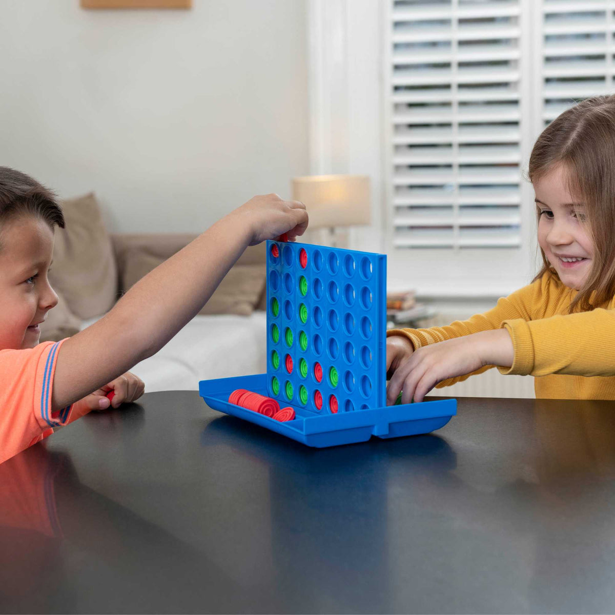 Epic Fun Line Up 4 Game featuring a vibrant game board and colourful pieces, perfect for family gatherings and strategic fun for all ages.