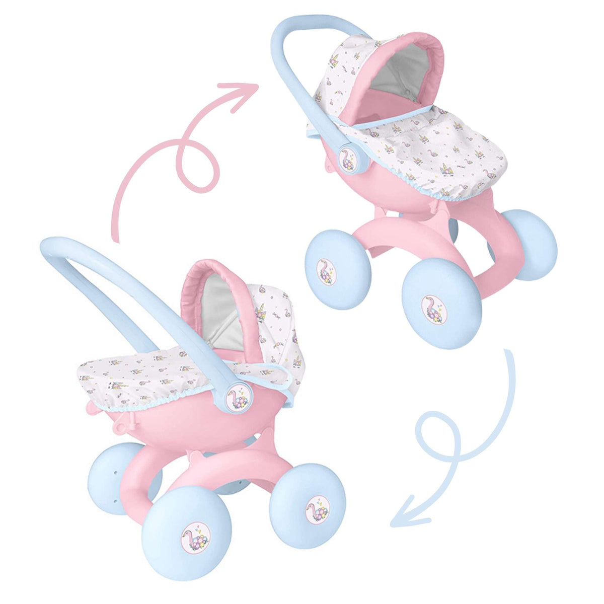 BabyBoo My First 4-IN-1 Interchangeable Dolls Pram