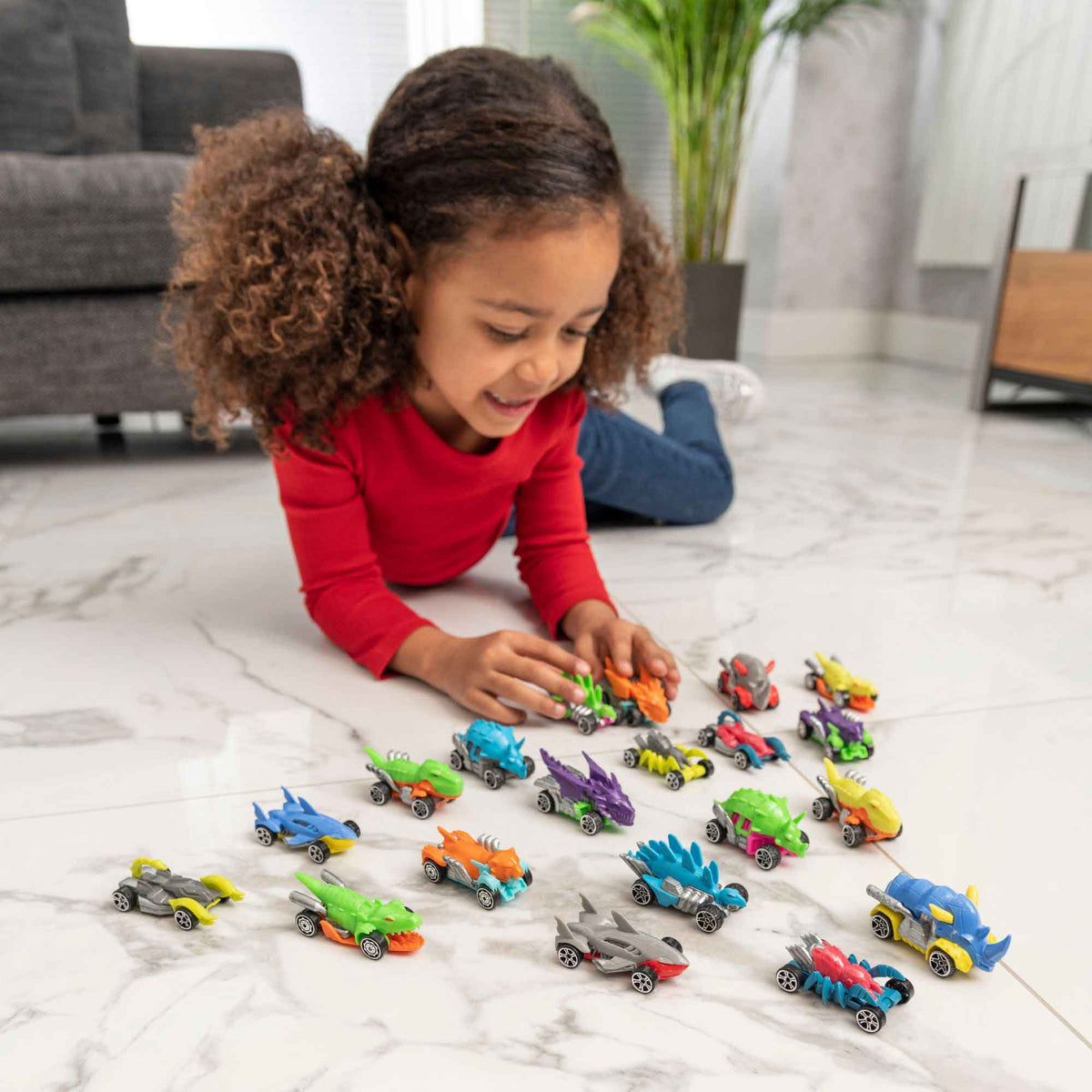 Teamsterz Beast Machine Dino Car Play Set - Set of 10 Die-Cast Cars