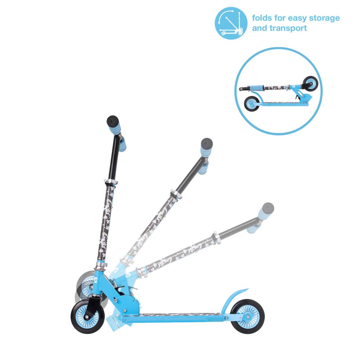 EVO Children&#39;s Inline Scooter for Kids Ages 5 and Up with Adjustable Handlebar, perfect for enhancing motor skills and outdoor fun.