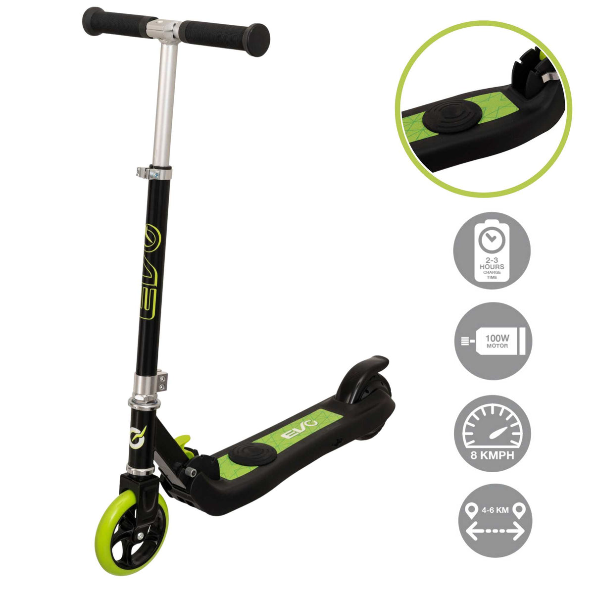 Electric Scooter, E-Scooter, Lithium Scooter, Kids Scooter, 2 Wheeled Scooter, Battery Powered Scooter, Childrens Electric ScooterEVO VT1 Lithium Scooter for Kids Ages 6 and Up with Lightweight Design and Long-lasting Battery, prefect for outdoor and active play.