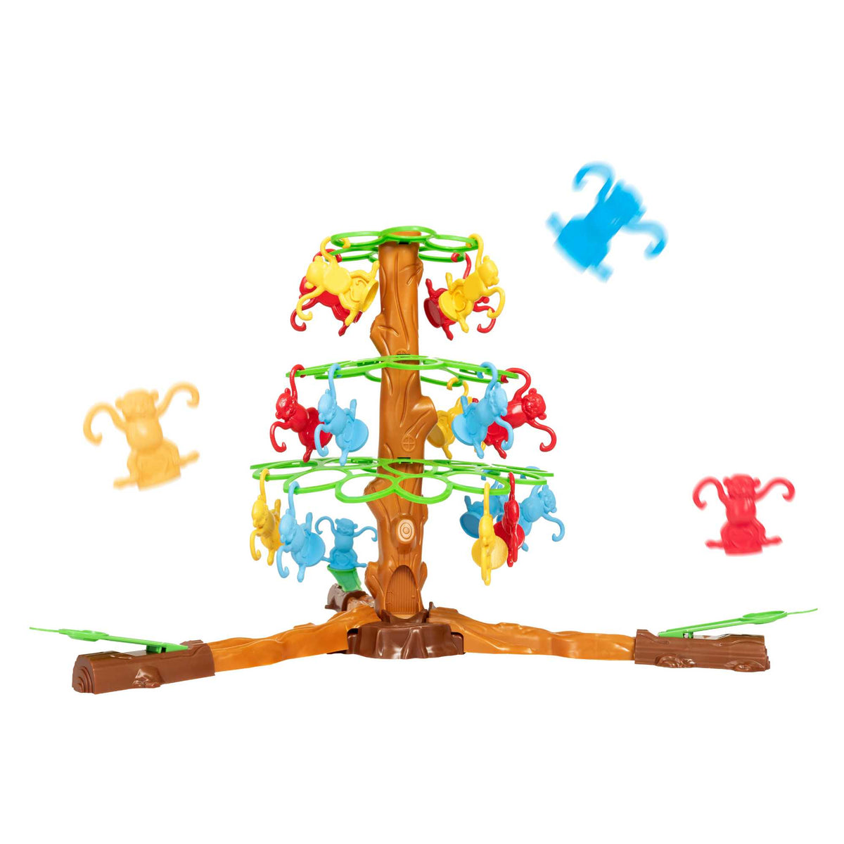 Strategic Chimpan Tree Game, a portable board game for kids and families. Features monkey-jumping action to promote strategic thinking and fine motor skills, perfect for parties, game nights, camping, or holidays.