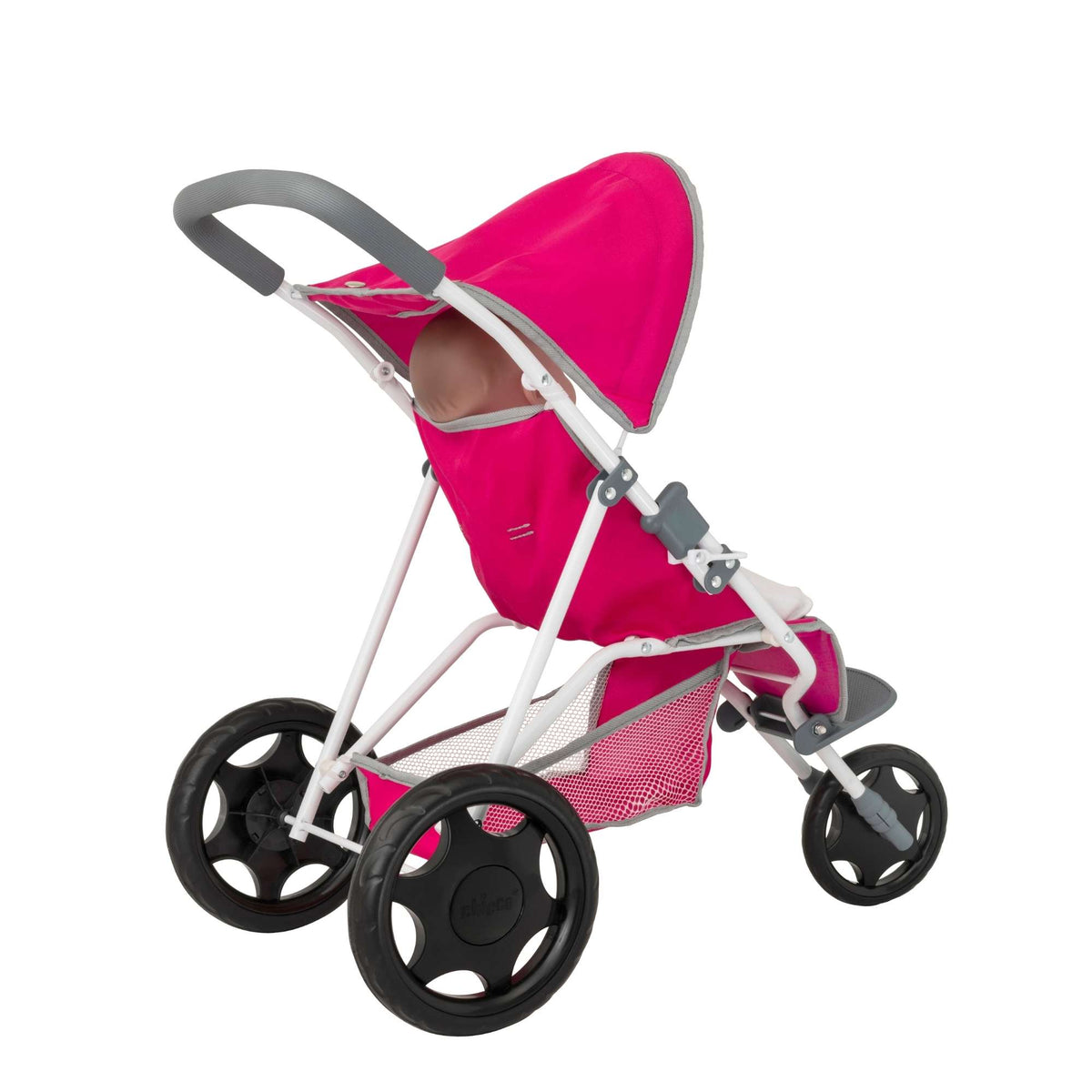 Chicco Pink 3 Wheeled Dolls Running Buggy Pushchairs