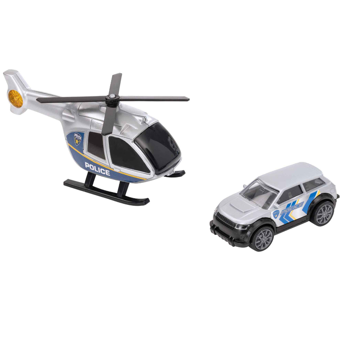 Teamsterz Mighty Machines Small Light &amp; Sound Police Helicopter Transporter Helicopters &amp; Planes