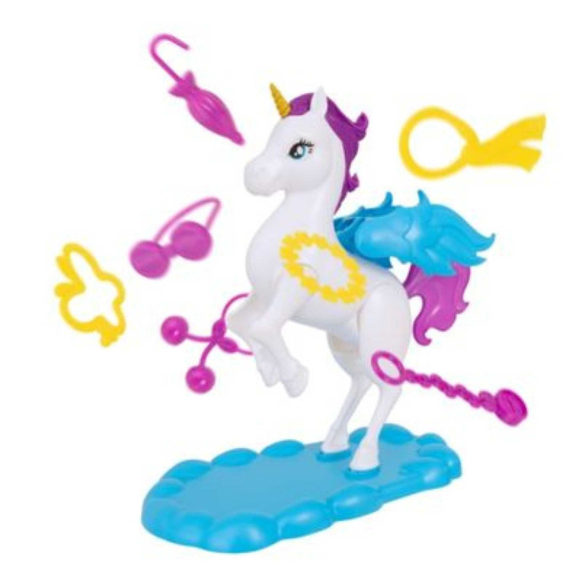 Epic Fun Crazy Unicorn Bucking Game with a colorful unicorn figure and game pieces, ideal for exciting family game nights and whimsical fun for all ages.