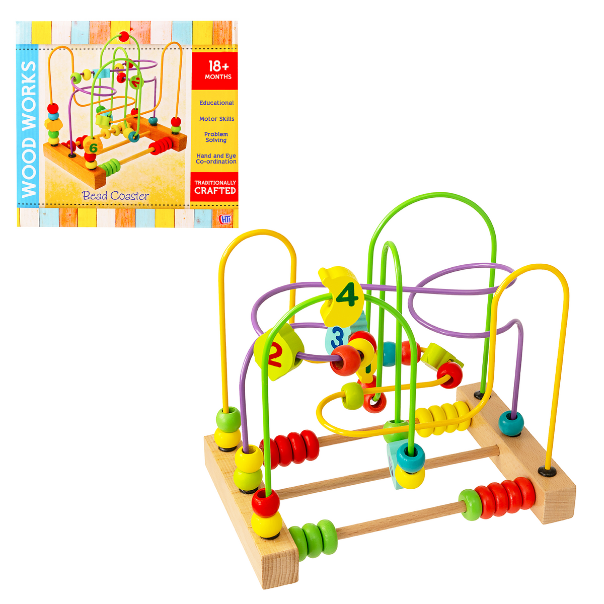 Wooden Activity Cube Bead Maze