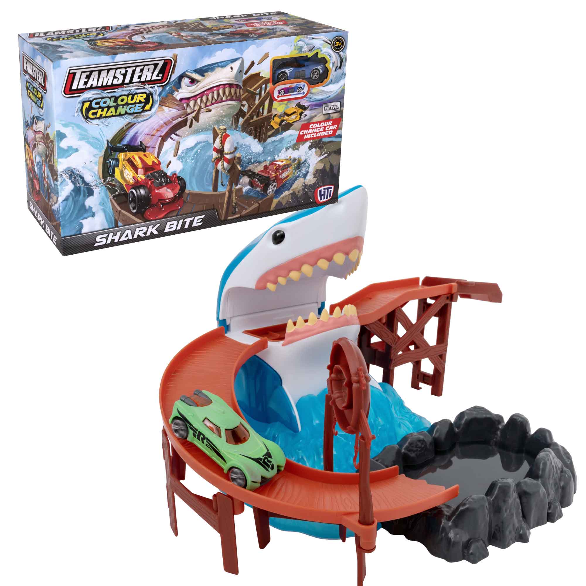 Teamsterz Colour Change Shark Bite Play Set Cars & Transporters