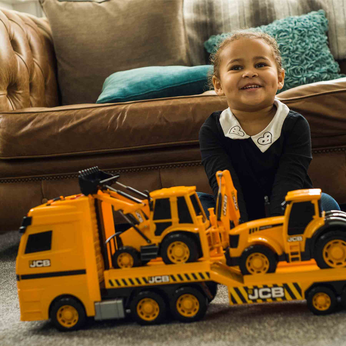 Teamsterz JCB Heavy Loader Toy Transporter Truck