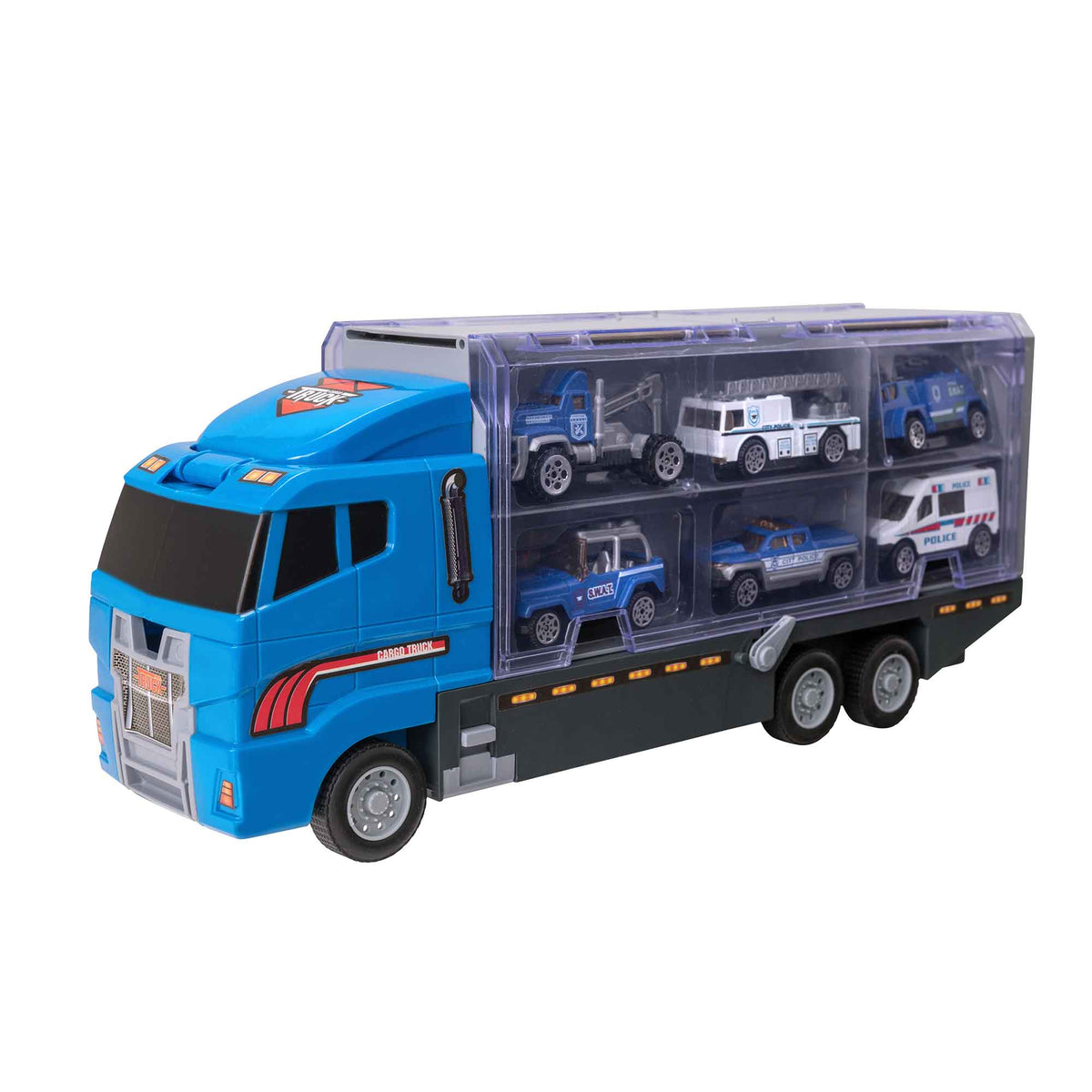 Teamsterz Police Service Transporter Toy Truck Playset Cars &amp; Transporters
