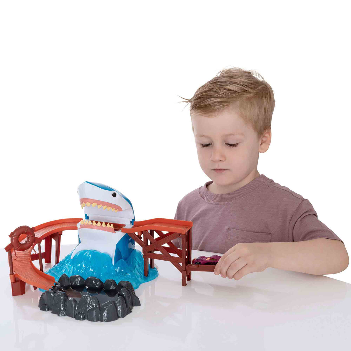 Teamsterz Colour Change Shark Bite Play Set - With 1 Die-Cast Car